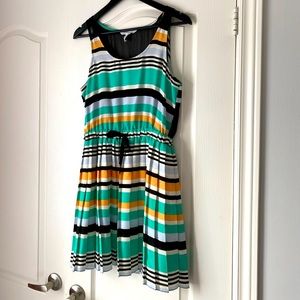 BCBGeneration Pleated Striped Dress